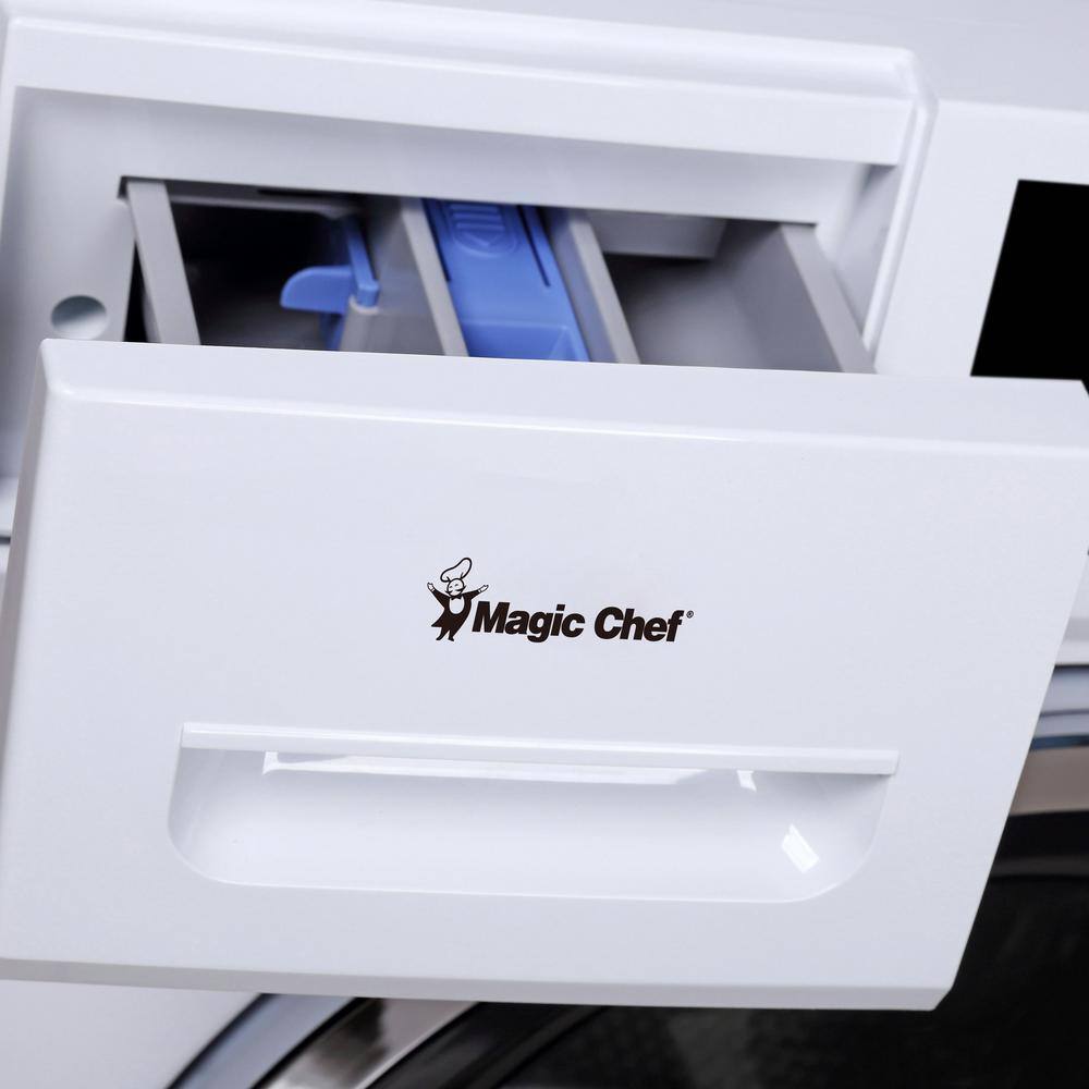 Magic Chef 24 in. 2.7 cu. ft. Front Load Compact Washer in White MCSFLW27W