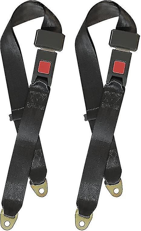 Universal Lap Seat Belt 2 Point Adjustable Safety Seat Belt For Go Kart， Club Golf Cart， 2 Pack In B