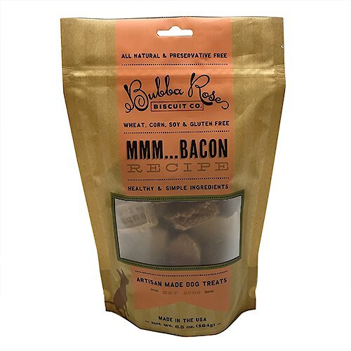 Bubba Rose Biscuit Co. Mmm Bacon Dog Treats， 6.5-oz bag