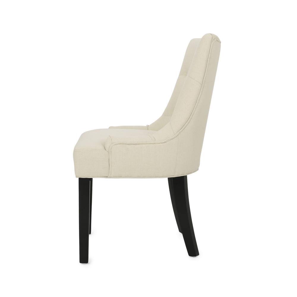 Noble House Hayden Beige Upholstered Dining Chairs (Set of 4) 82898