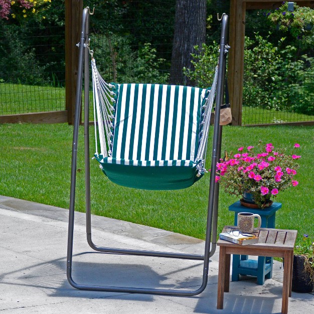 Soft Comfort Swing Chair amp Stand With Sunbrella Algoma