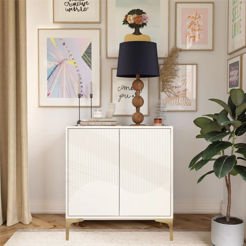 Set of 2 Sideboard Storage Cabinet with Doors