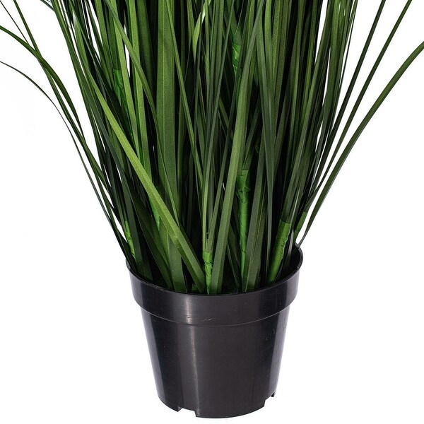 Vickerman 60 Artificial Potted Green Straight Grass and Cattails.