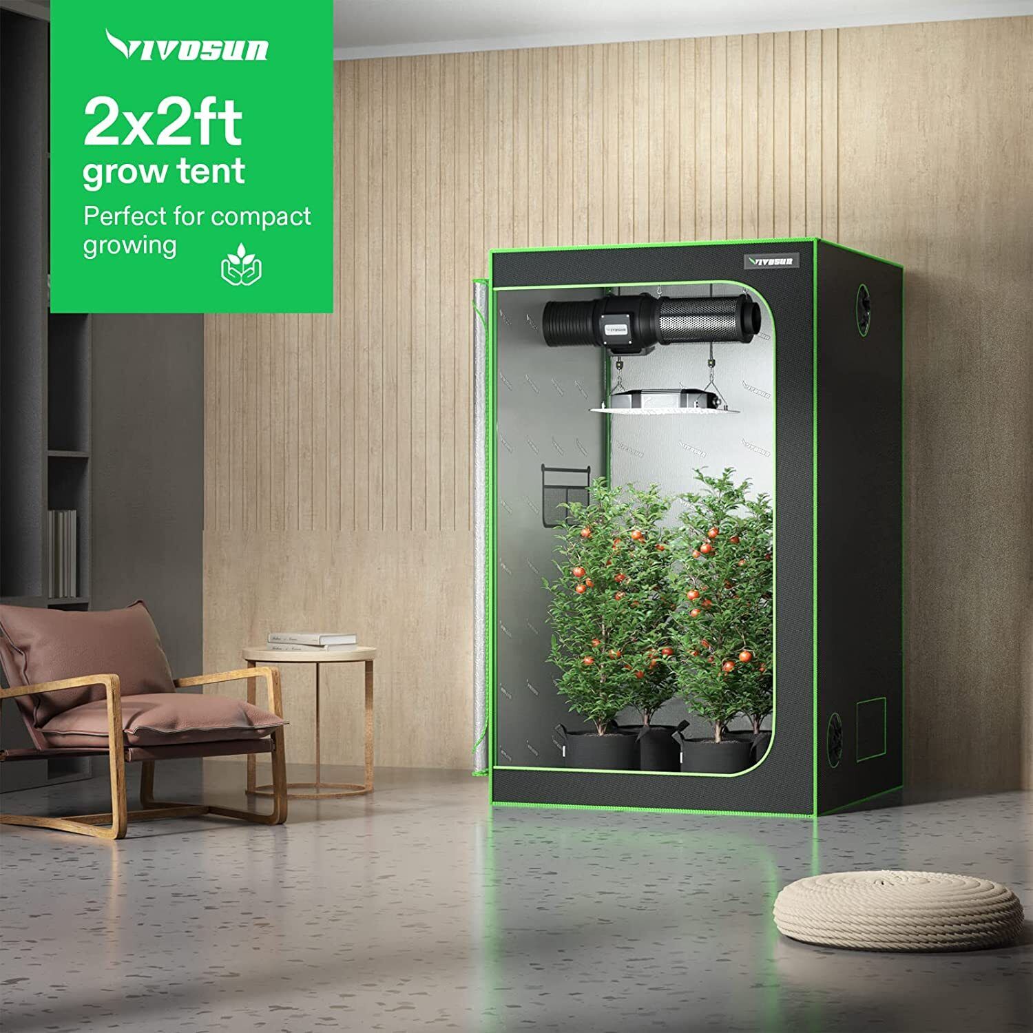 Grow Tent - 24x24x48 Inches Hydroponic Mylar Grow Room