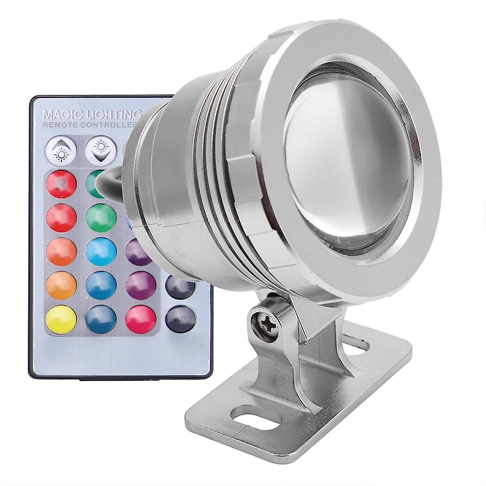 RGB LED Underwater Light Waterproof Multi color Outdoor Garden Spotlight AC85-265V (silvery)