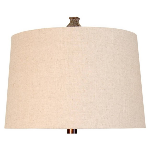 Berkshire Brown Table Lamp With White Hardback Fabric Shade Stylecraft