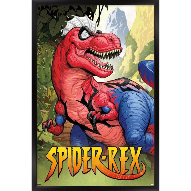 Trends International Marvel Spider rex Portrait Framed Wall Poster Prints