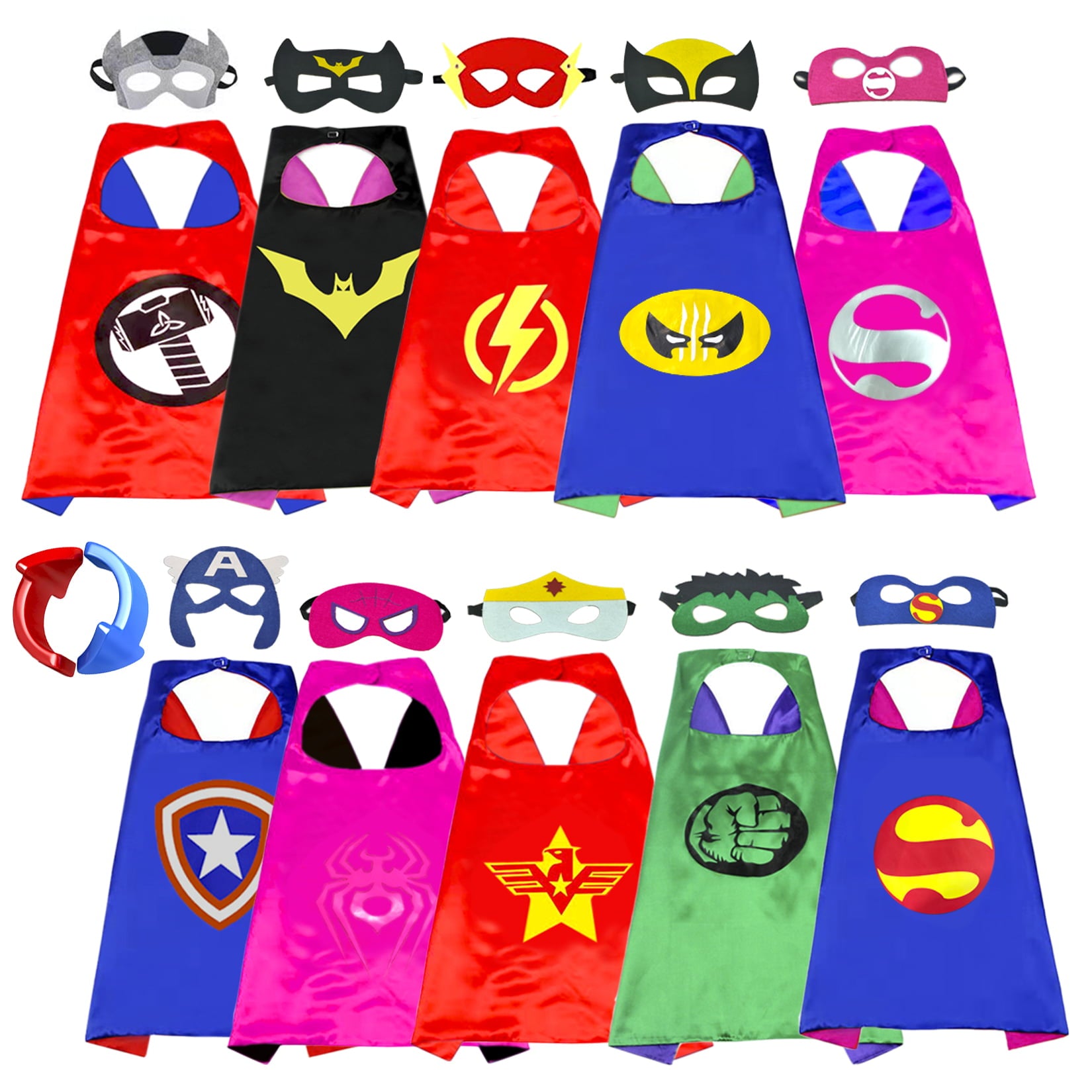 Superhero Capes with Masks Toys for 3-10 Year Old Boys Costumes Pretend Kids Dress Up Party Favors Gifts for 4 5 6 7 8 Year Old Boy Girls Birthday Easter Gifts