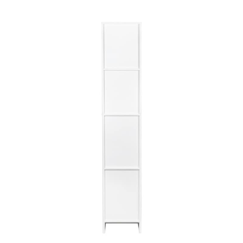 Tall Storage Cabinet with 2 Doors and 4 Adjustable Shelves  Freestanding Narrow Storage Cabinet  Pantry Cabinet  Bookshelf