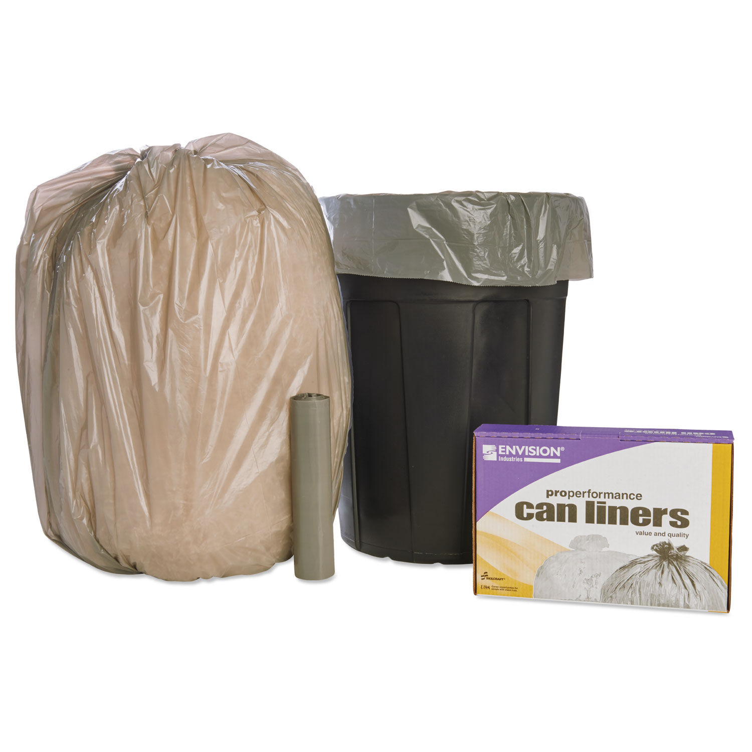 SKILCRAFT Trash Can Liner Linear Low Density Coreless Rolls by AbilityOneandreg; NSN5171364