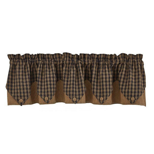 Park Designs Sturbridge Black Point Valance 72 x27 x27 l Black