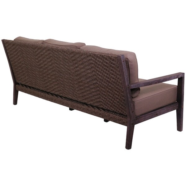 Courtyard Casual Bridgeport II 4 pc Sofa Set Includes: One Sofa，One Coffee Table and Two Club Chairs