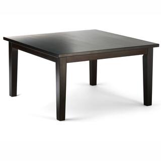 Simpli Home Eastwood Solid Hardwood and 54 in. x 54 in. Square Contemporary Dining Table in Java Brown 3AXCDNT-002