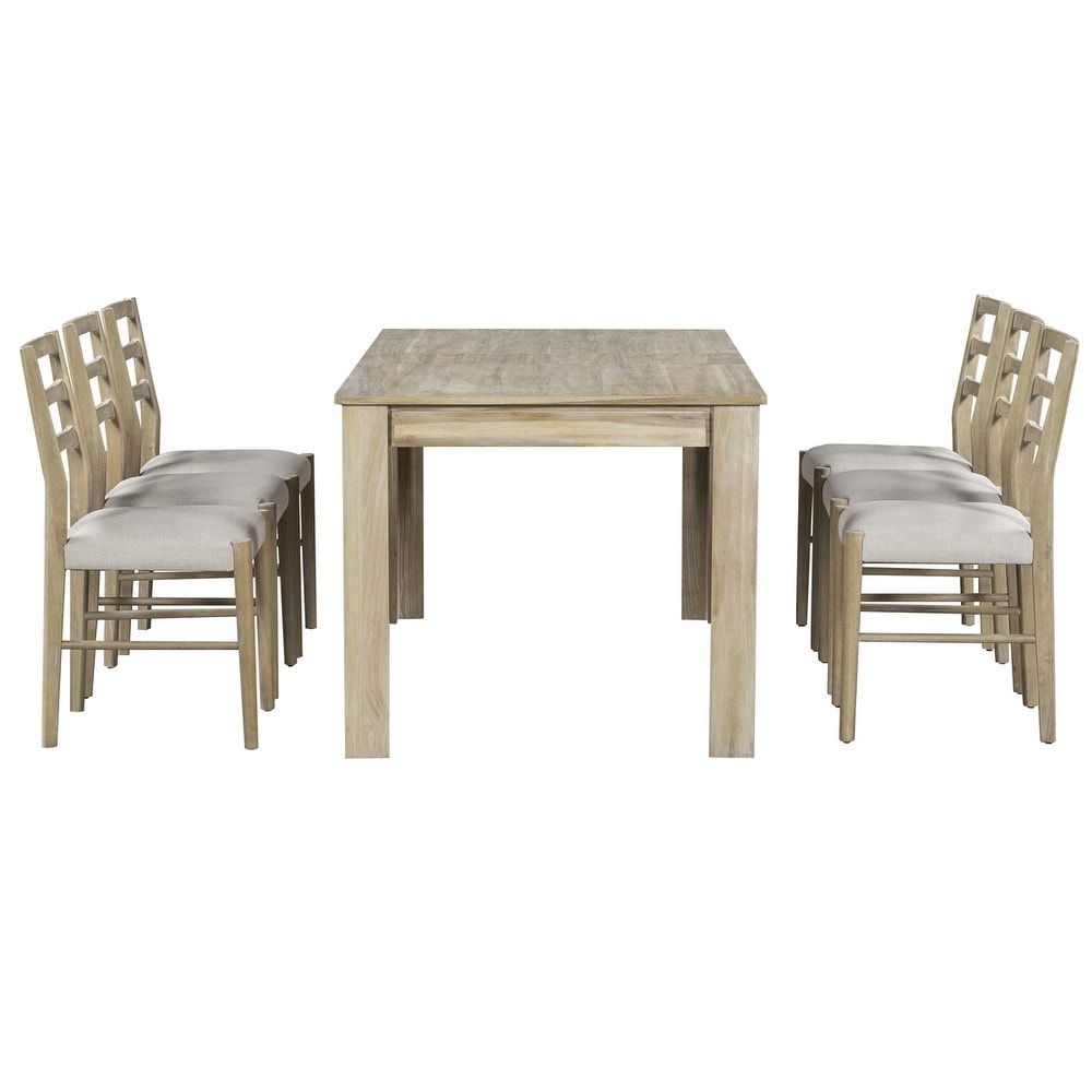 Dining Table Set Mutifunctional Extendable Table with Leaf and Drawers