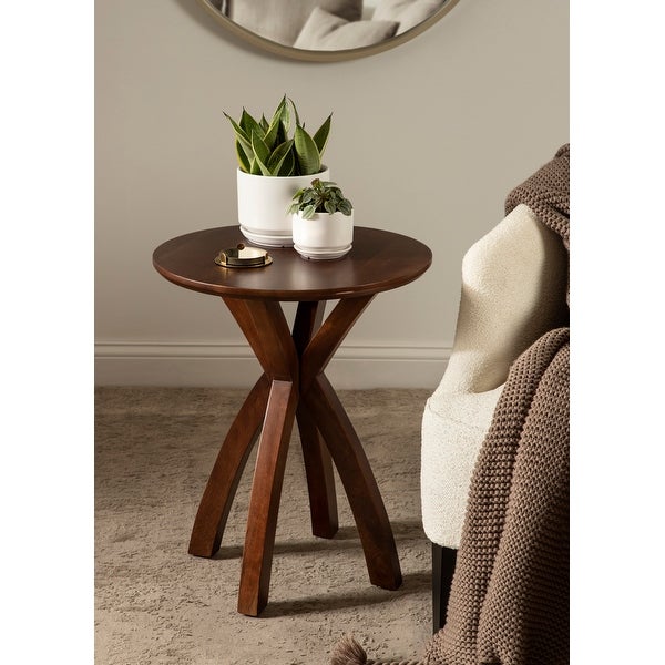 Kate and Laurel Soleyn Round Wood Side Table