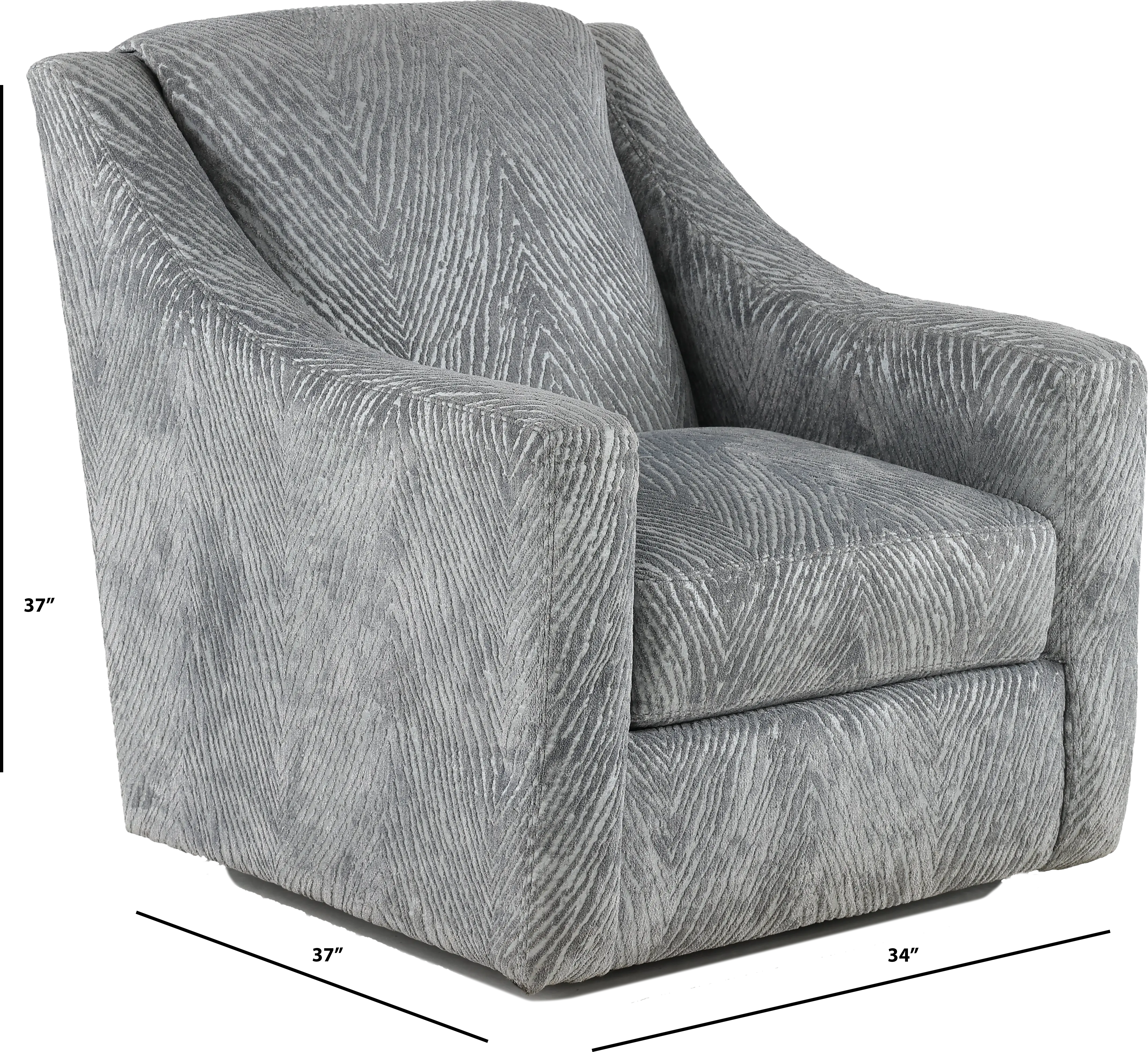 Lamar Gray Swivel Accent Chair