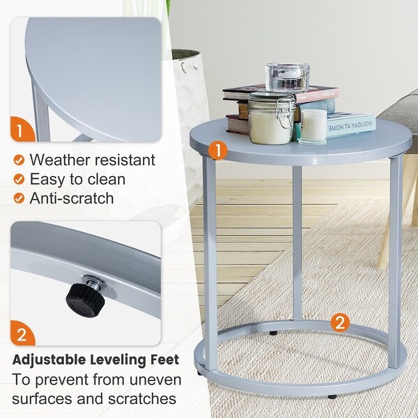 Crestlive Products Metal Round Side Table