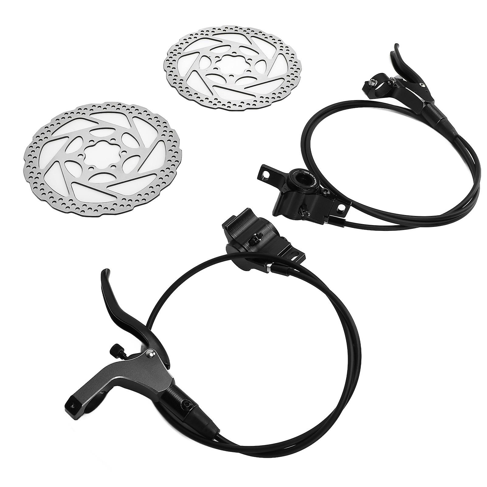 Bike Disc Brake Kit Low Noise Fast Cooling Aluminum Alloy Disk Breaks For Mountain Bikeblack