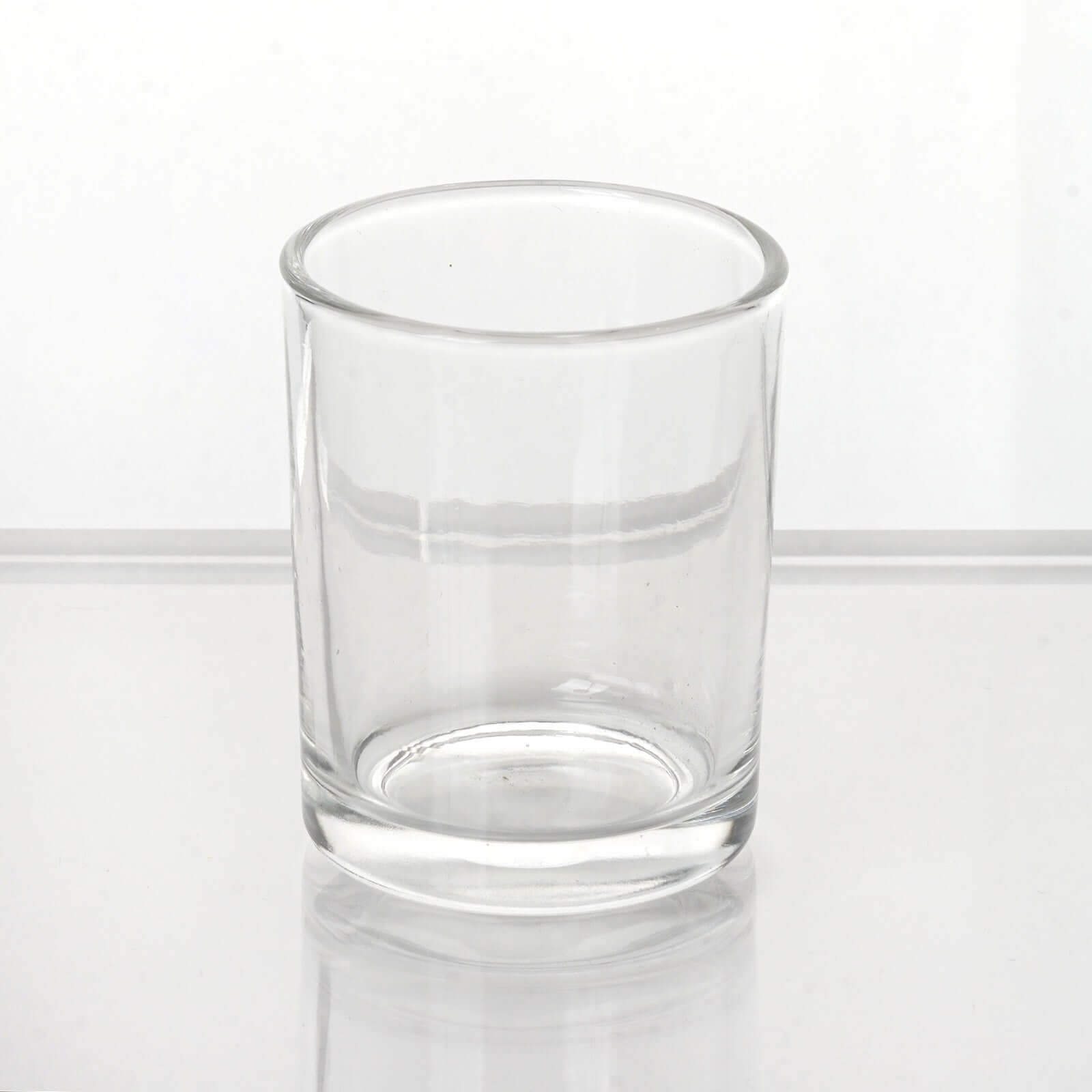 12 Pack Clear Glass Votive Candle Holder Set, Tealight Holders 2.5