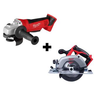 MW M18 4-12 in. Cordless Cut-OffGrinder With M18 6-12 in. Cordless Circular Saw 2680-20-2630-20