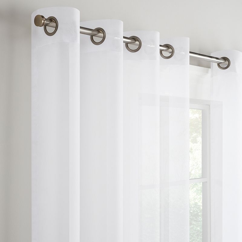 eclipse Livia Sheer Voile Grommet Window Curtain Panel