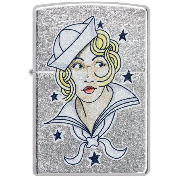 Zippo Sailor Girl Tattoo Design Windproof Lighter