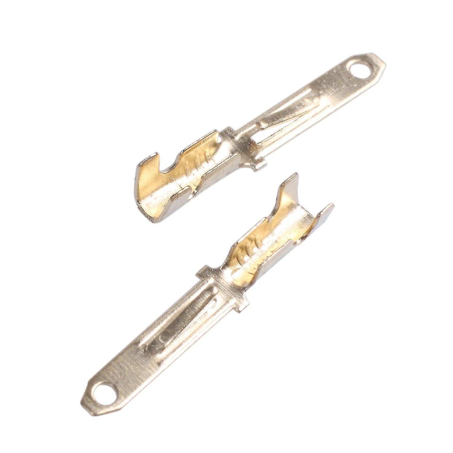 Male Spade Crimp Terminals Wiring Connectors， 2.8 Mm， Gold Tone， 10 Piece