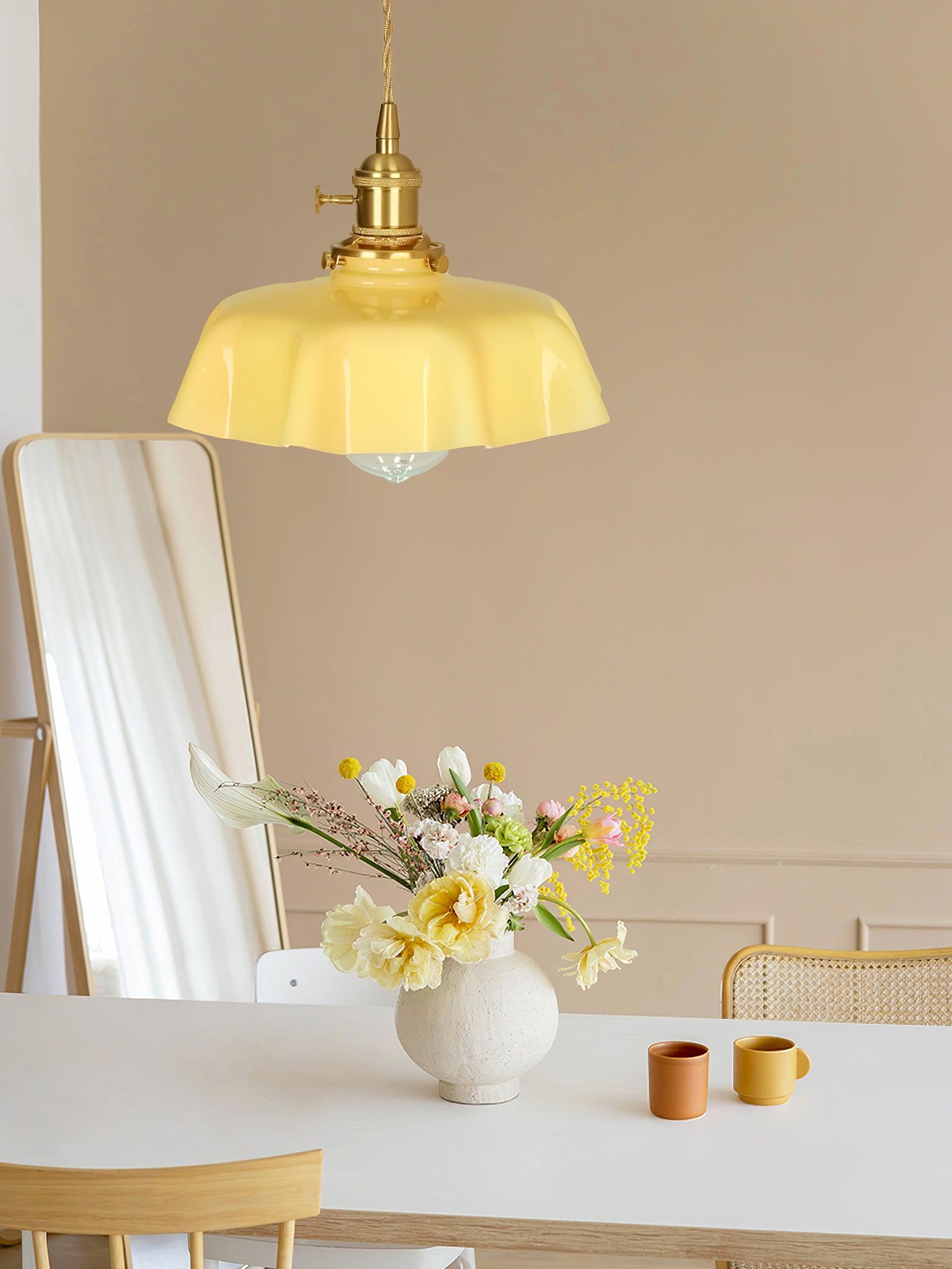 French Flower Pendant Swag Light