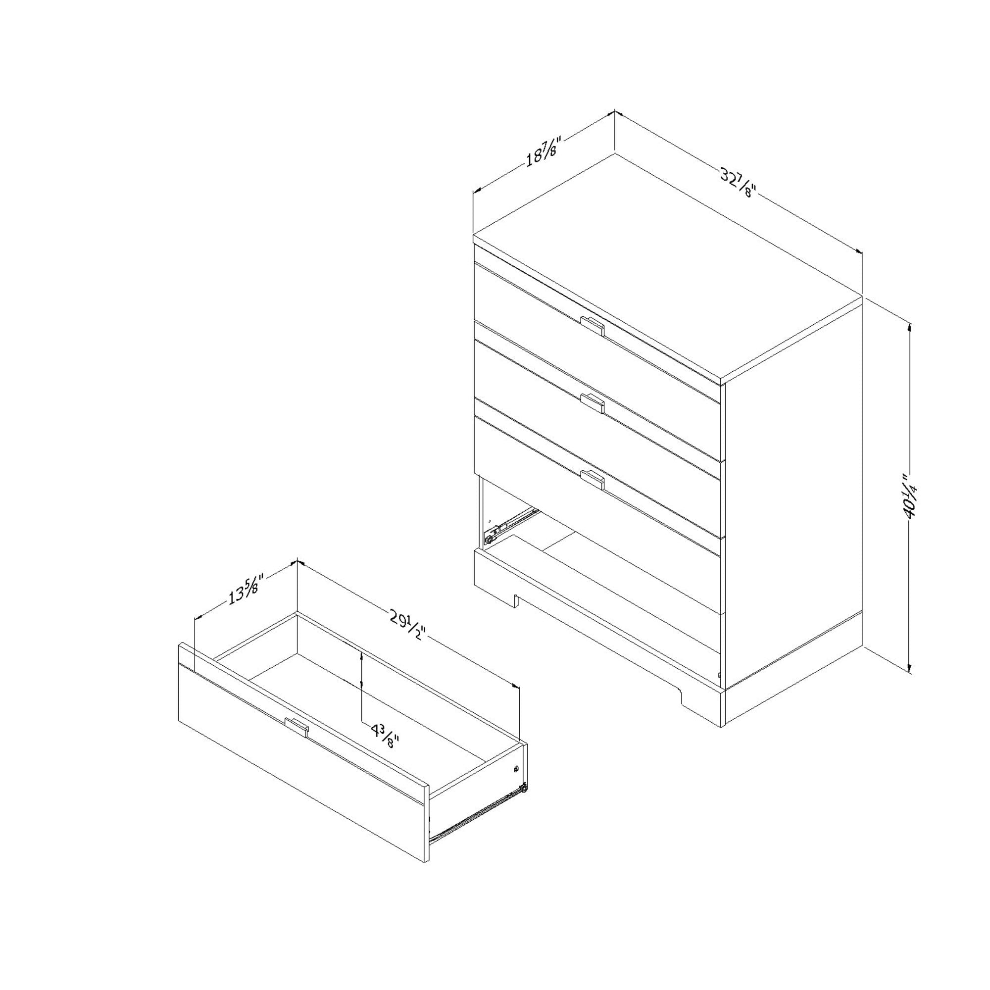 South Shore Reevo 4-Drawer Chest, Pure White