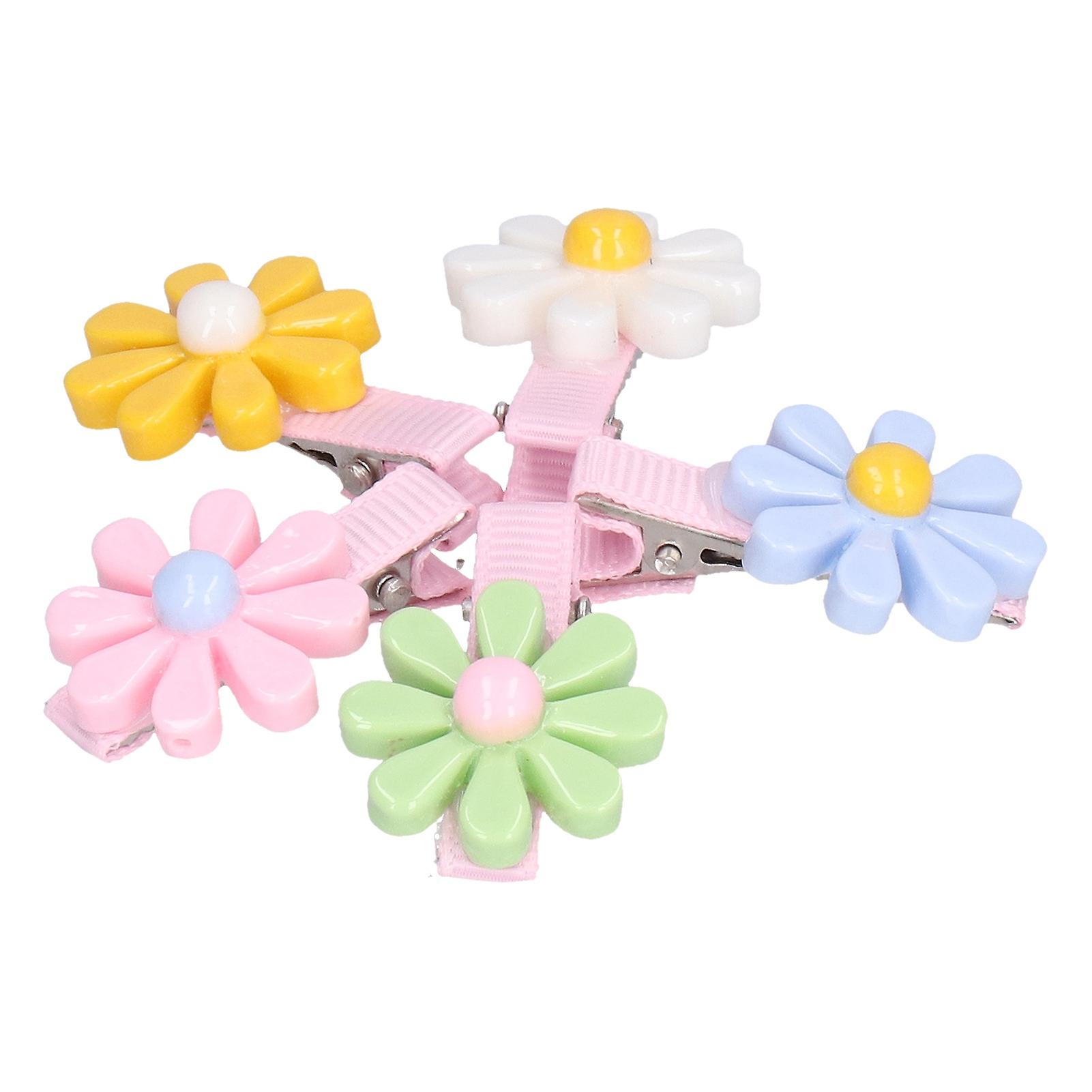 20 Packs Of Pet Hair Clips Bright Colors Cute Floral Pet Hairpin For Rabbits Dog Cat Puppy