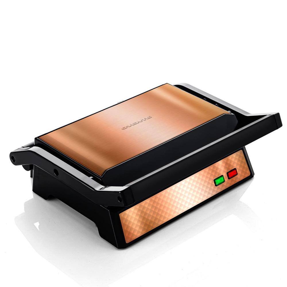 OVENTE GP0540CO Electric Panini Press Grill and Sandwich Maker with Nonstick Coated Plates GP0540CO