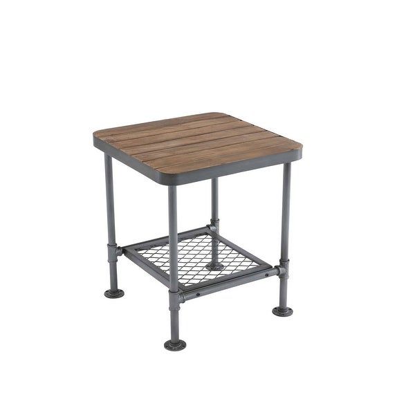 Boraam Newport Grey and Natural End Table