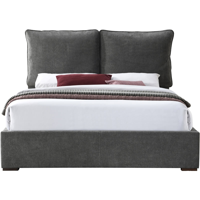 Meridian Furniture Misha Pepper Black Polyester Fabric Queen Bed