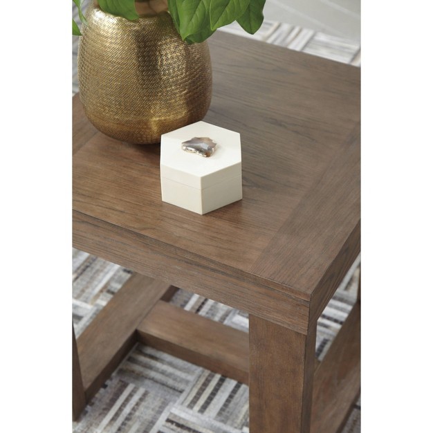 Cariton End Table Gray Signature Design By Ashley