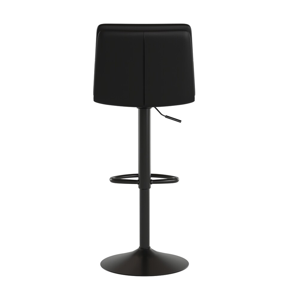 Set of 2 Commercial Armless Adjustable Height Barstools