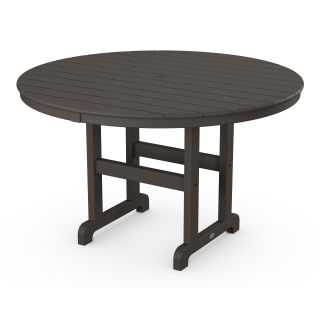 POLYWOOD 48 Round Outdoor Table -Farmhouse Style  Dining, Counter or Bar Height