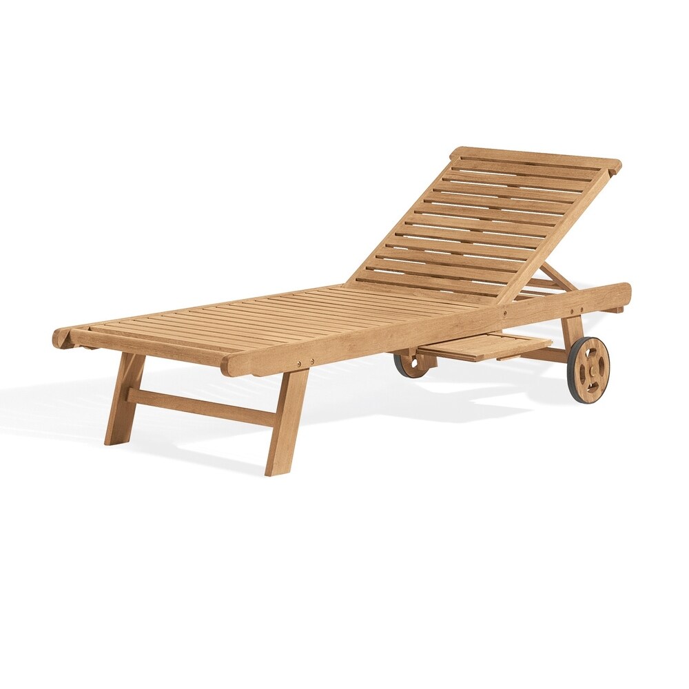 Nirwana Natural Teak Chaise Lounge Chair by Havenside Home