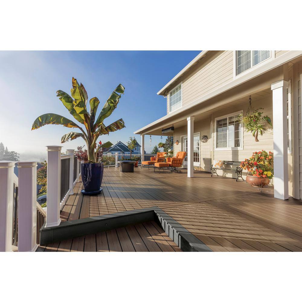 TimberTech Composite Prime+ 54 in. x 6 in. x 8 ft. Square Sea Salt Gray Composite Deck Board (Actual: 0.94 in. x 5.36 in. x 8 ft.) ES5408ST