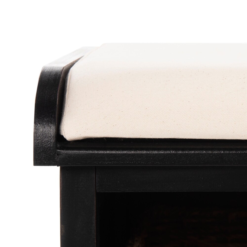 SAFAVIEH Lonan Black/ White Storage Bench   47\