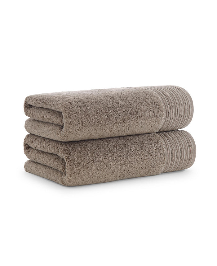 Aston and Arden Anatolia Turkish Bath Towels (2 Pack) 30x60 600 GSM Woven Linen-Inspired Dobby Ring Spun Combed Cotton Low Twist