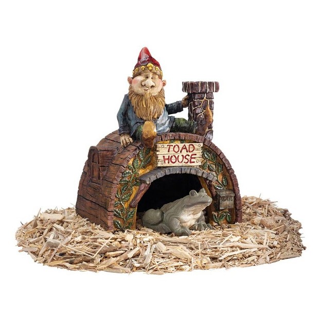 Design Toscano Garden Gnome x27 s Toad House Statue