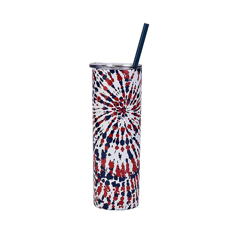 Stainless Steel Straight Cup Creative Skinny Cup Double Layer Tie Dye Sublimation Water Cup