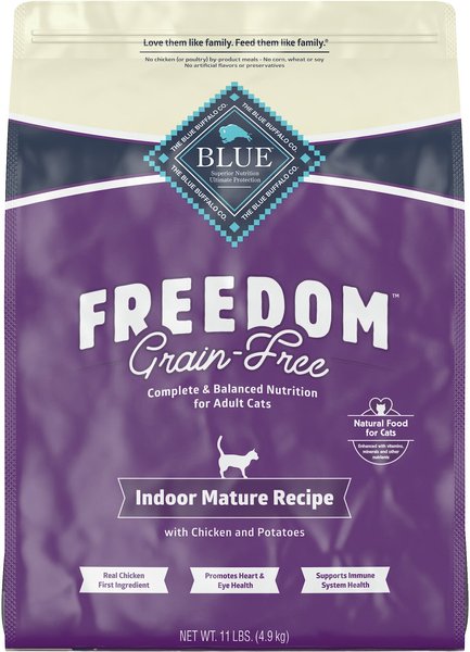 Blue Buffalo Freedom Indoor Mature Chicken Recipe Grain-Free Dry Cat Food