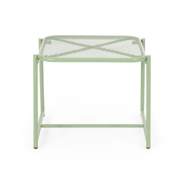 Bucknell Outdoor Iron Metal Mesh Side Table by Christopher Knight Home