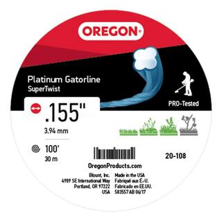 Oregon 0.155 in. Platinum Gatorline Supertwist Trimmer Line 100 ft. Bulk Donut Fits Remington RM1159 and Many Others 20-108 20-108