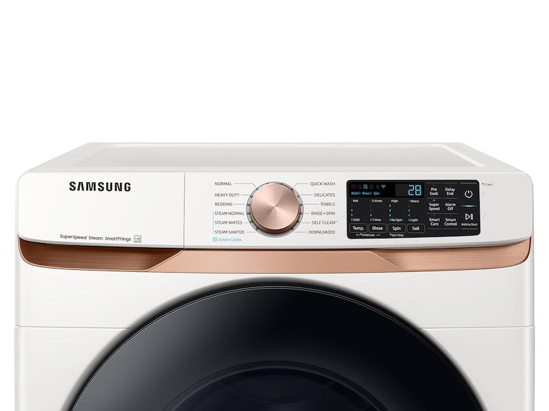 Samsung WF50BG8300AE 5.0 Cu. Ft. Extra Large Capacity Smart Front Load Washer With Super Speed Wash And Steam In Ivory