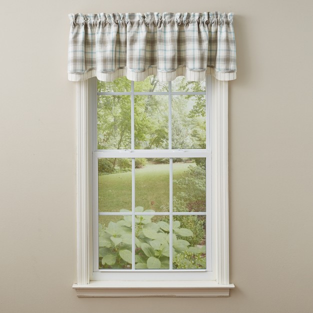 Park Designs Lake Livin x27 Lined Layered Valance 72x16