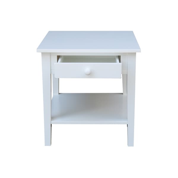 Spencer Square Solid Parawood End Table - 24 in. W x 24 in. D x 25 in. H