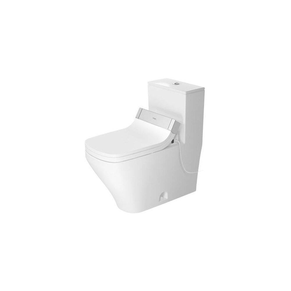 Duravit 1-Piece 1.28 GPF Single Flush Elongated Toilet in White Seat Not Included 2157010085