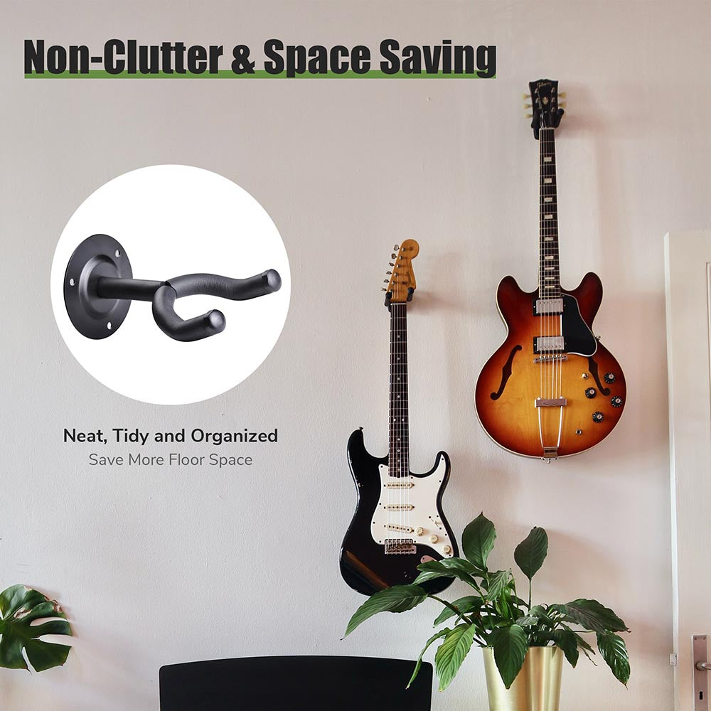 Yescom 8X Wall Guitar Hanger Rack Holder Hook Set Instrument Display